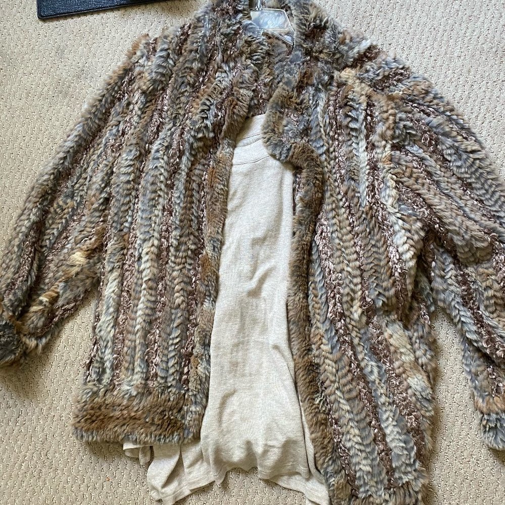 Rabbit fur jacket Size small